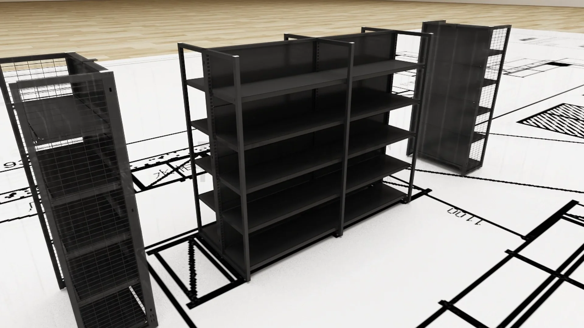 Wholesale Gondola Shelving Retail Store Shelving Liquor Store Shelving