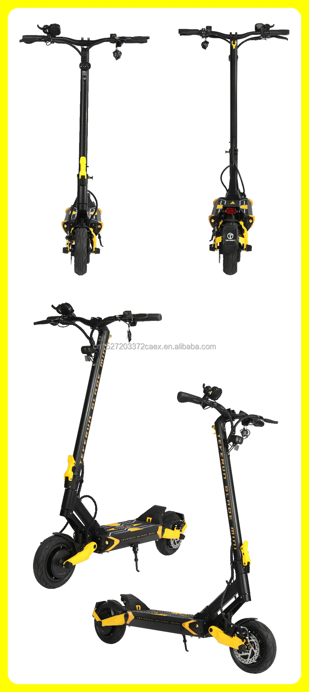 New Teverun Blade Mini Pro 48v 18.2ah 55kmh Electric Scooters With ...