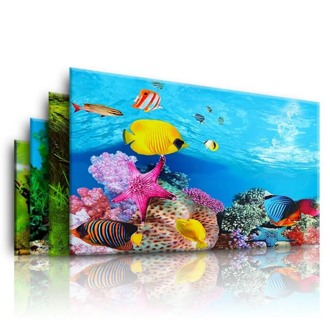 3D Aquarium Landsacpe Poster 30×160cm Fish Tank Background