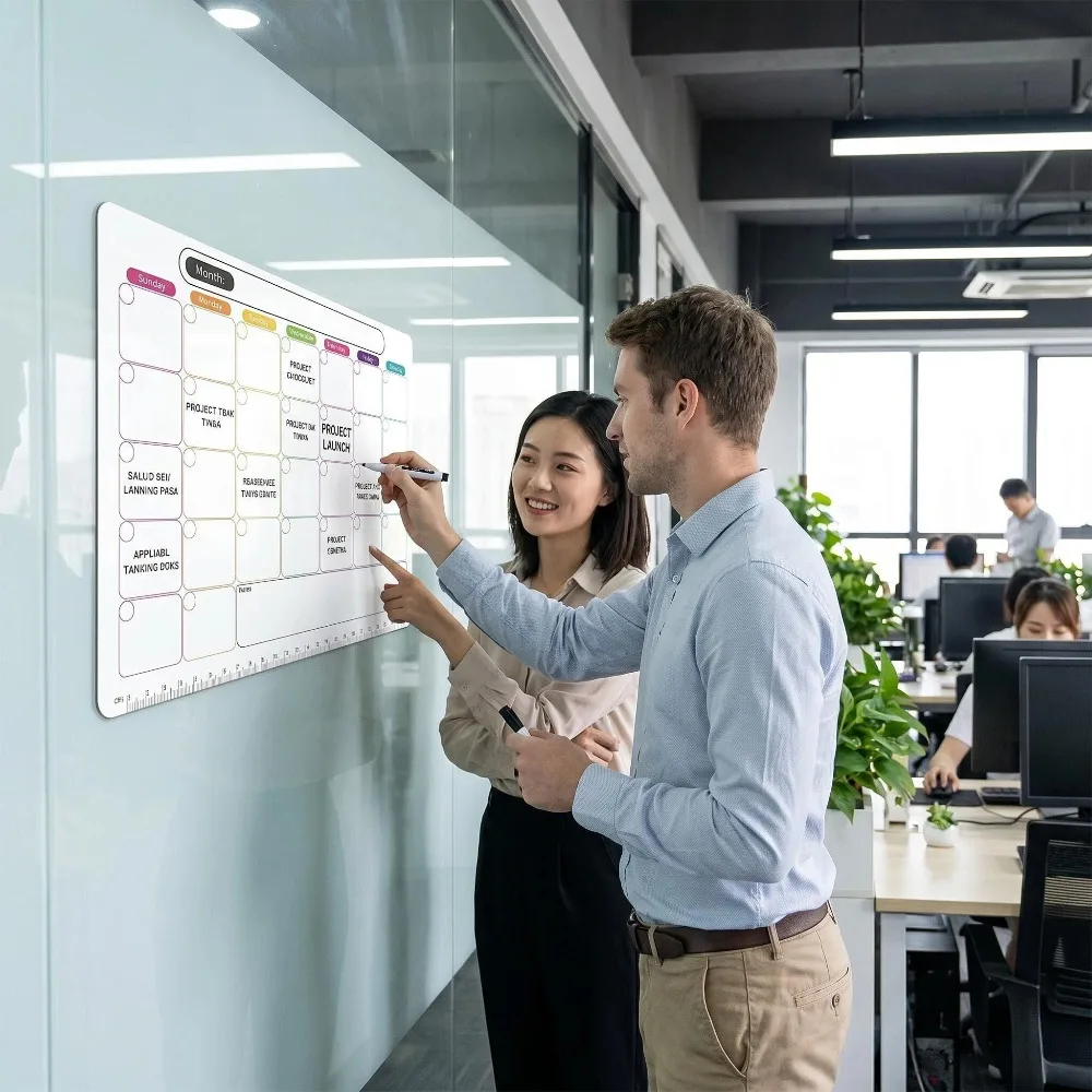 Dry erase fridge planner monthly view