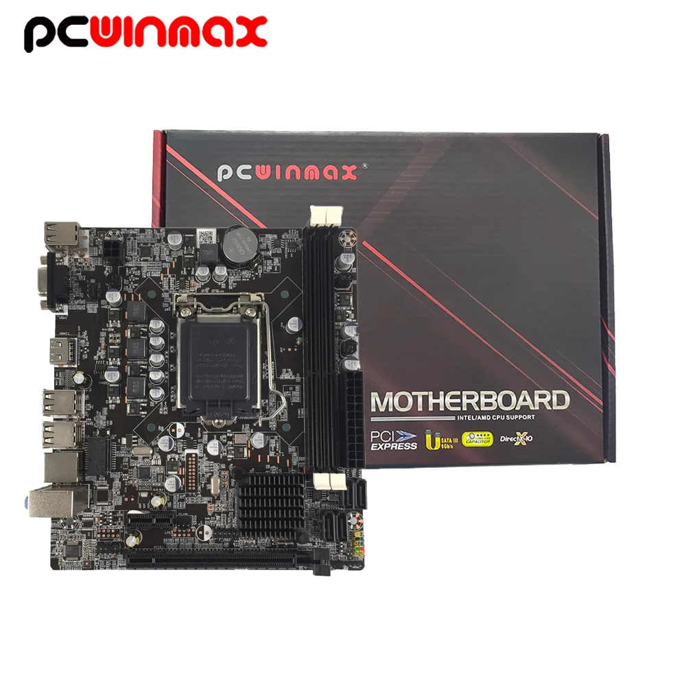 PCWINMAX H61 Motherboard With Processor LGA 1155 H61 Intel I5-3470 CPU  16GB DDR3 RAM Motherboard Combo