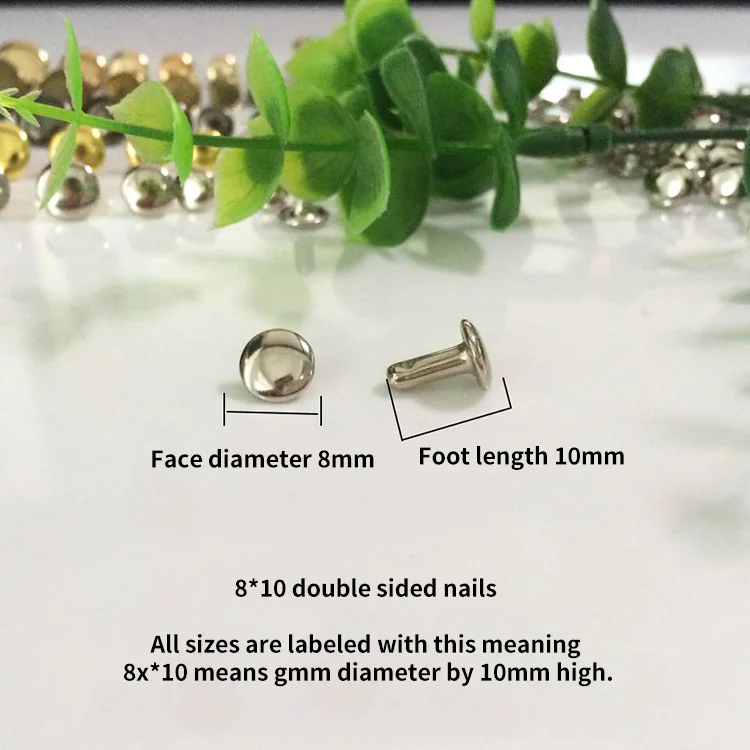 Заводская заклепка разных цветов и размеров металлическая железная для украшения одежды