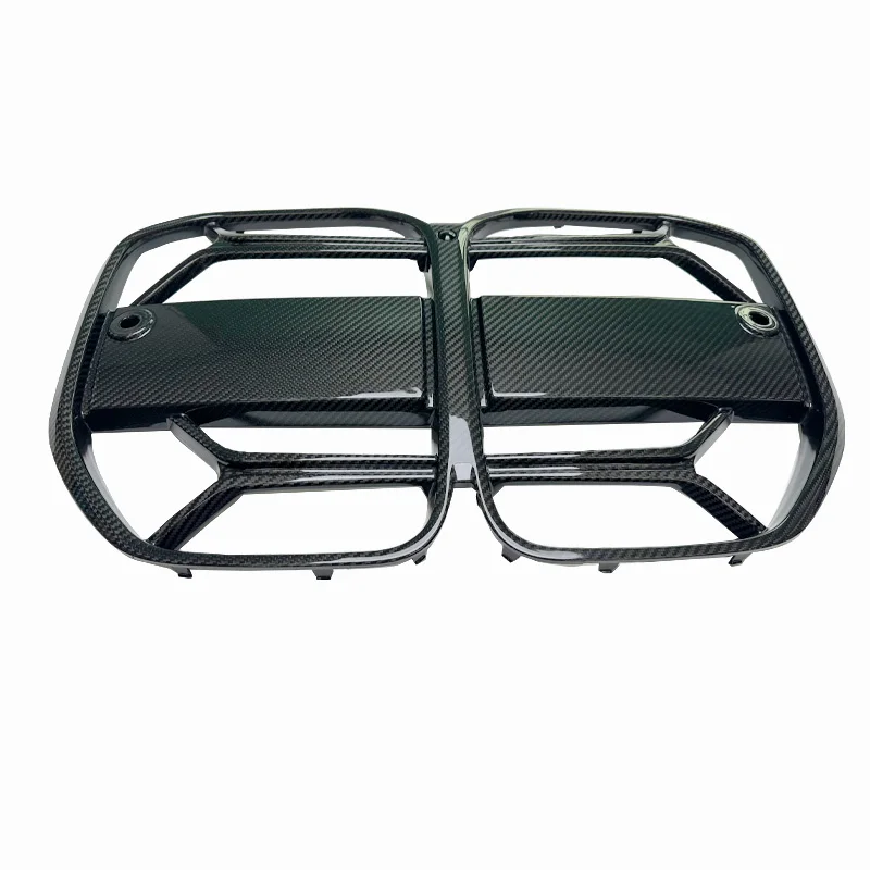 product tiypeor carbon fiber front bumper grille with acc for bmw 4 series g22 csl style front bumper double kidney center grill frame-4
