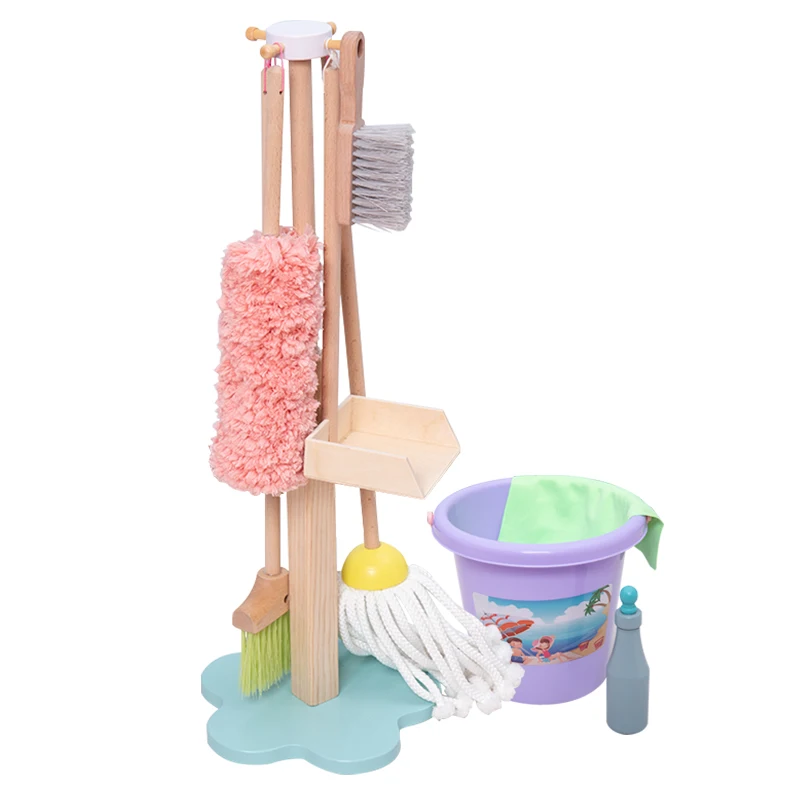 Wooden Children Preschool Role Play Sweeping and Cleaning Set Toy for Kids  - China Role Playing Game and Sweeping Toy price