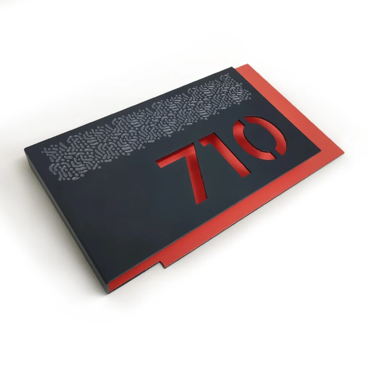 Brandnewsign House Number Plate Metal Number Letter Sign Custom Design Factory Outlet Door ADA Sign Brallie Sign