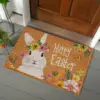 Corona de Pascua con conejo blanco
