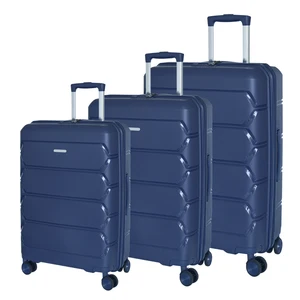 PP Fashionable Large Carry Luggage Long Travel Cheap 3 PCS Spinner Rolling Luggage Sets 21 25 30 Inch Hard Side Trolley Suitcase