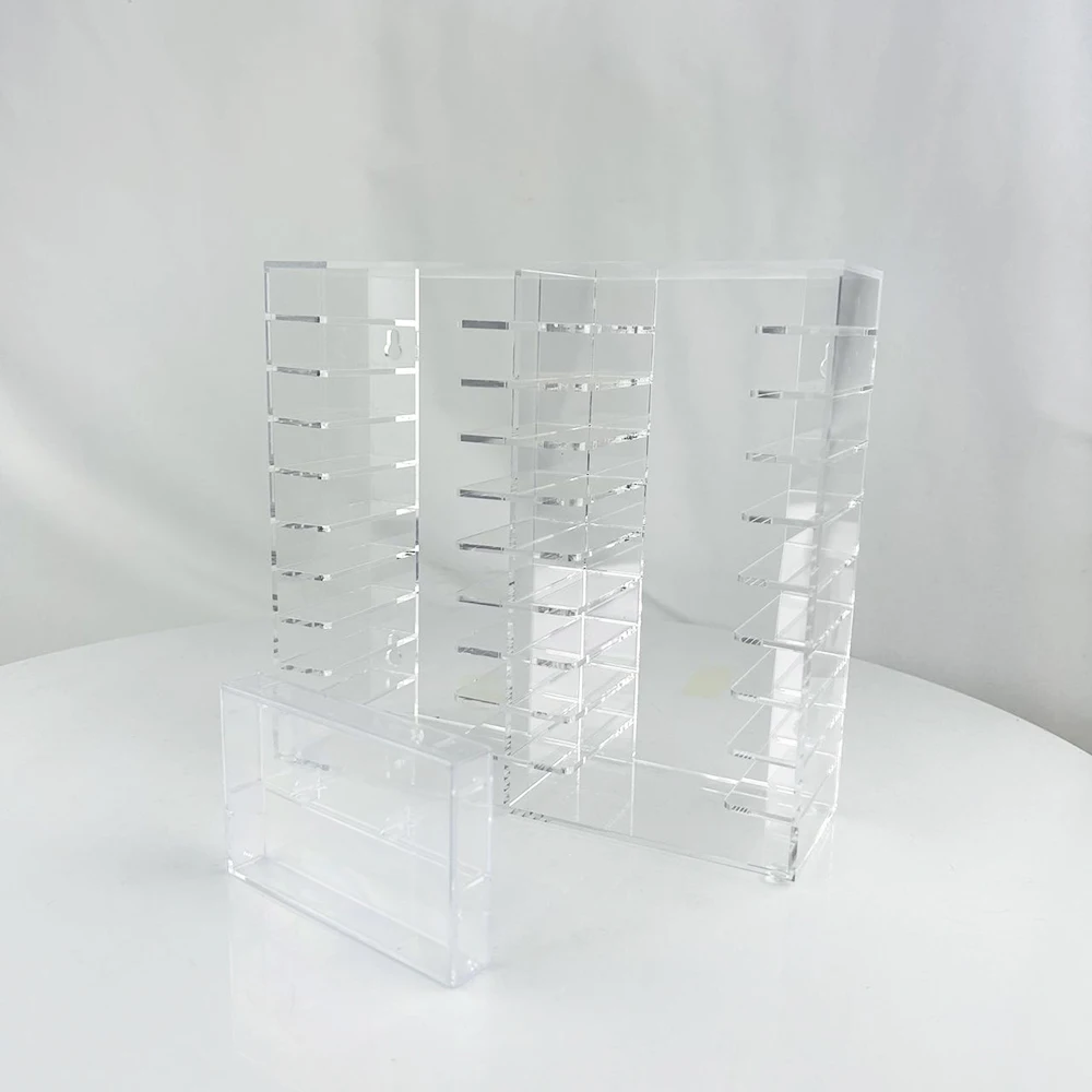 Clear Acrylic Stackable CD Holder Rack - Eco-Friendly Display
