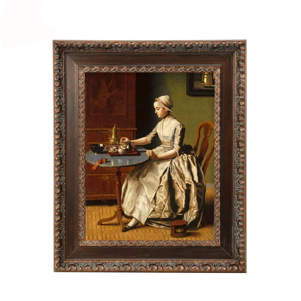 Классическая деревянная рамка для рисования маслом на заказ, деревянная фоторамка в стиле барокко