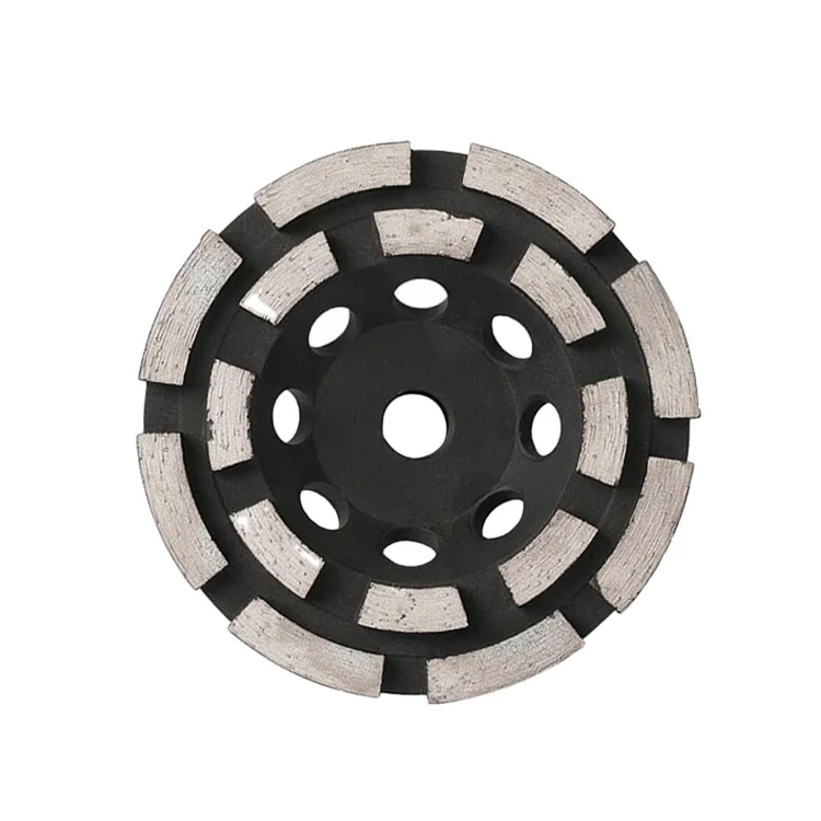 For Concrete,Diamond Grit 30~40 NO-Thread 5 inch Double Row Grinding Cup Wheel 