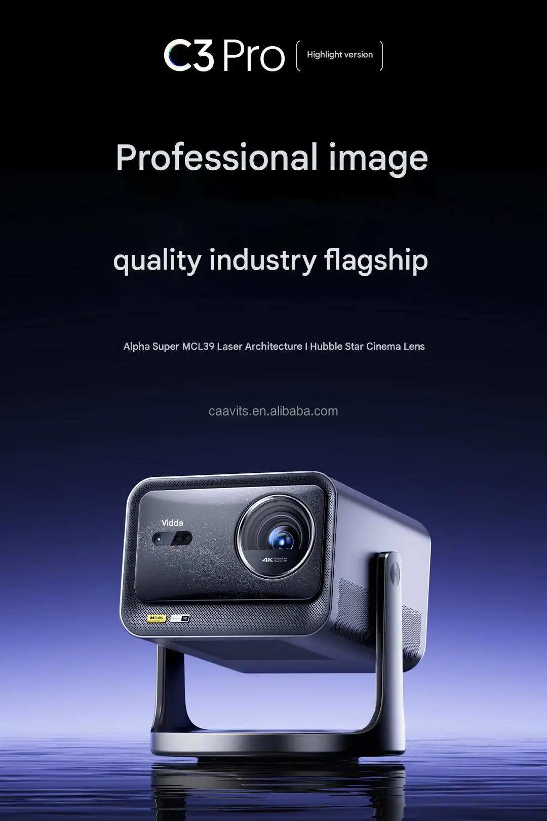 Hisense Vidda C3 Ultra DLP Laser Projector - 4K UHD, Triple Laser