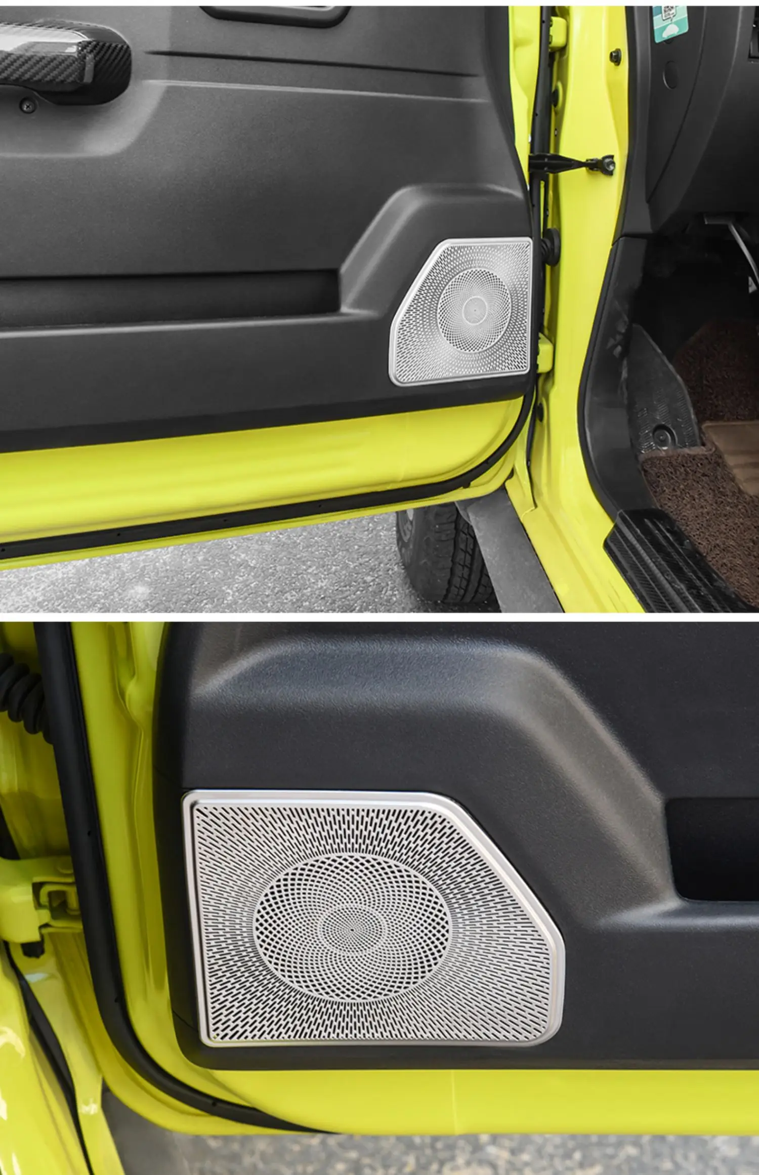 Jimny Stainless Steel Interior Speaker Frame Door Horn Hood Interior