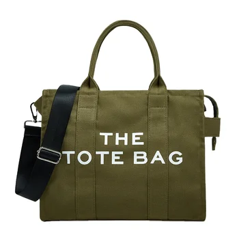 Adjustable Large Capacity With Zipper Canvas Tote Bags