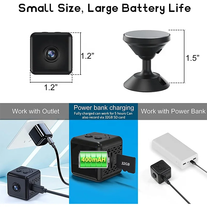 QZT Wireless Mini Video Wifi Camera Small Video Recorder Micro Mini Camera