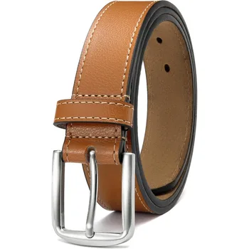 Business Casual Luxury Copper Pin Buckle Fashion Famous Brand Genuine Leather Men Designer Belt 35mm 105cm