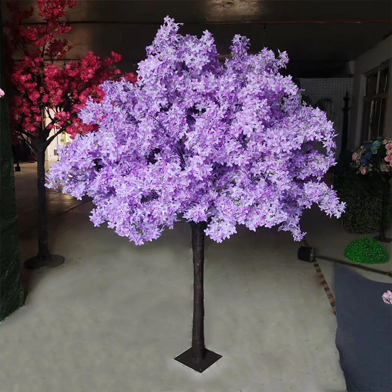 L Customize Sakura Trees Red Purple White pink Wedding Background Decor Table Centerpieces Flower Artificial Cherry Blossom Tree