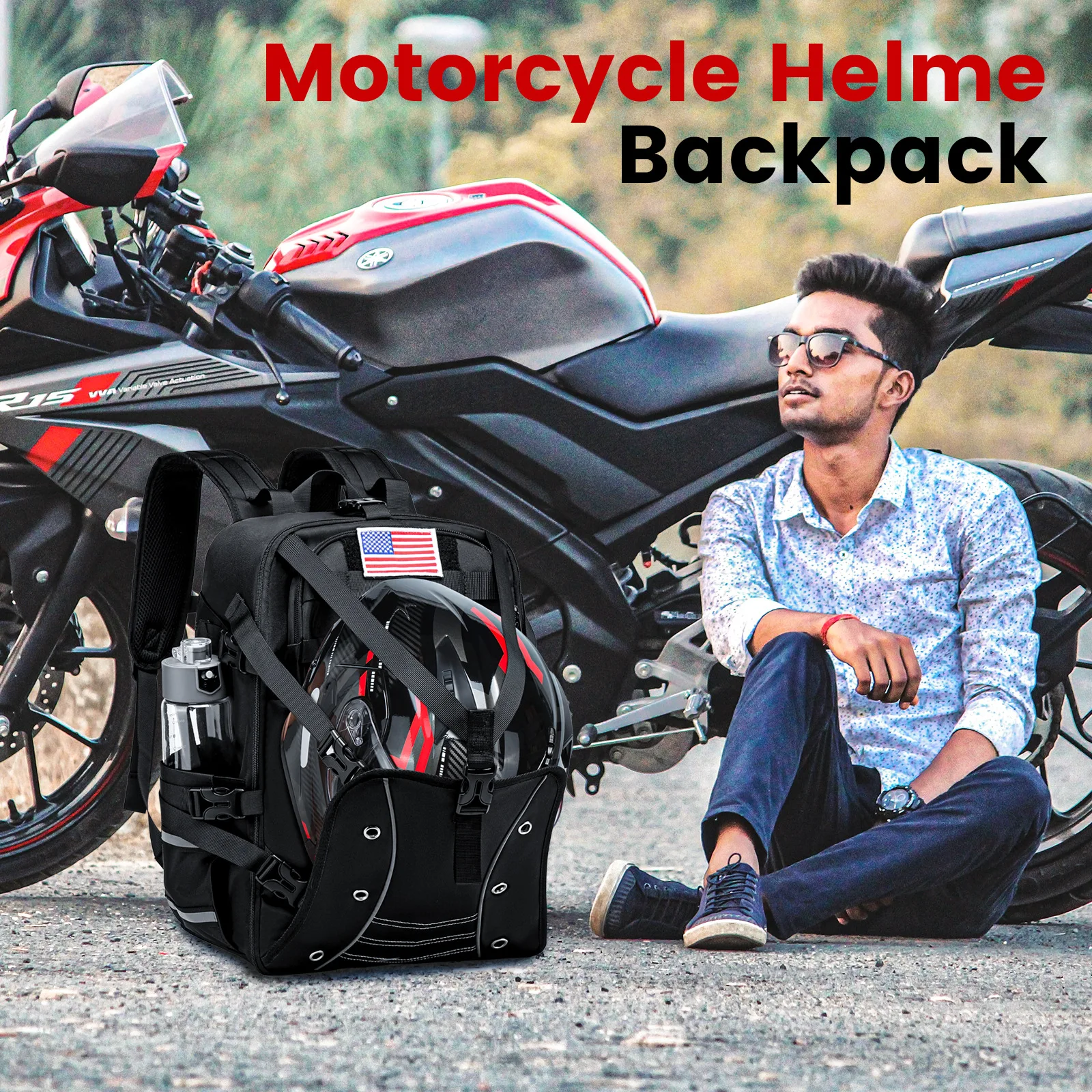 Large Capacity Motorcycle Helmet Holder Durable Cycling Helmet Storage Bag Hiking Helmetcatch Backpack Bag