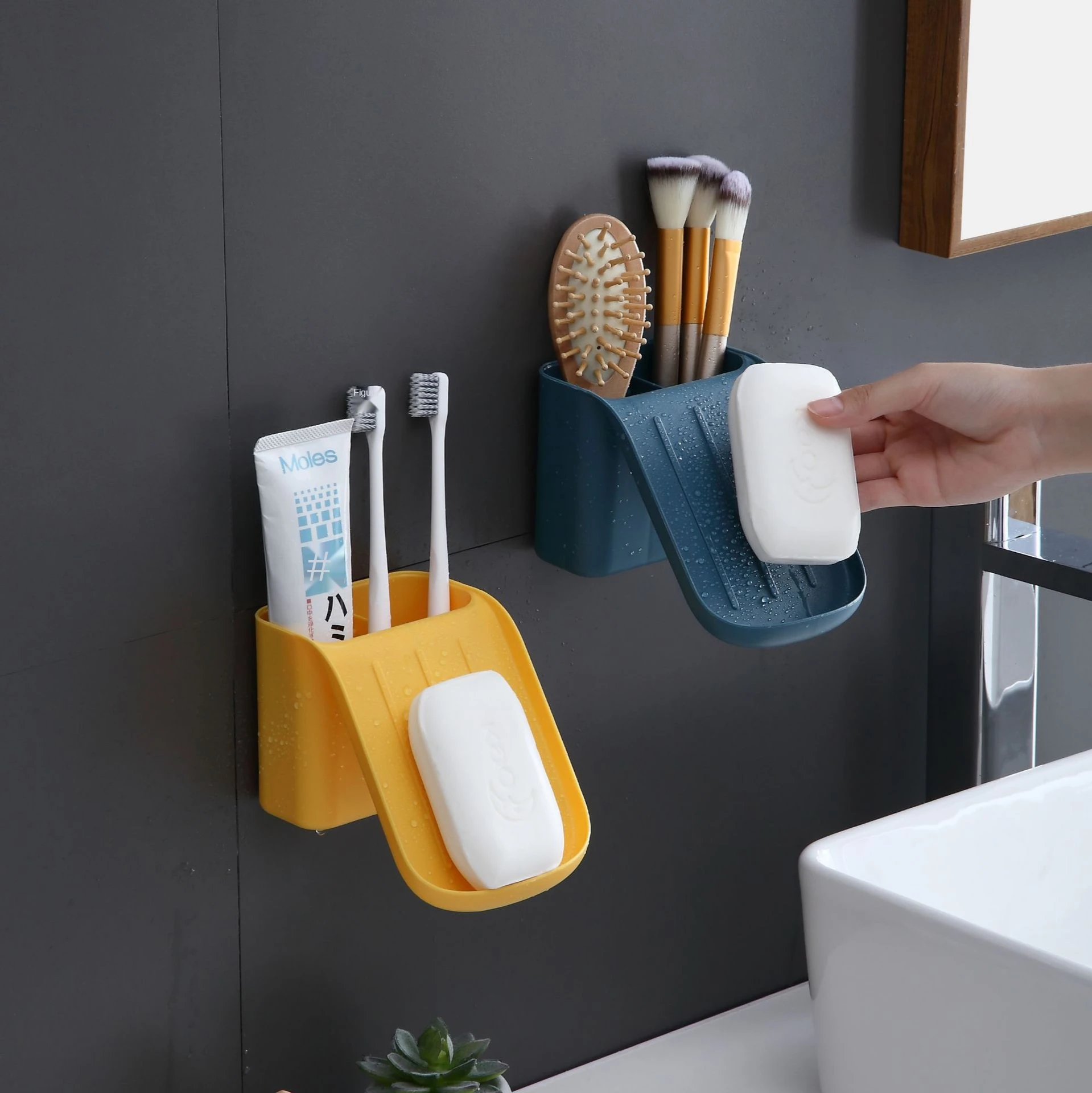 Soap Box Drain Soap Holder Soap Tray Multi-functional Household Bathroom Supply 