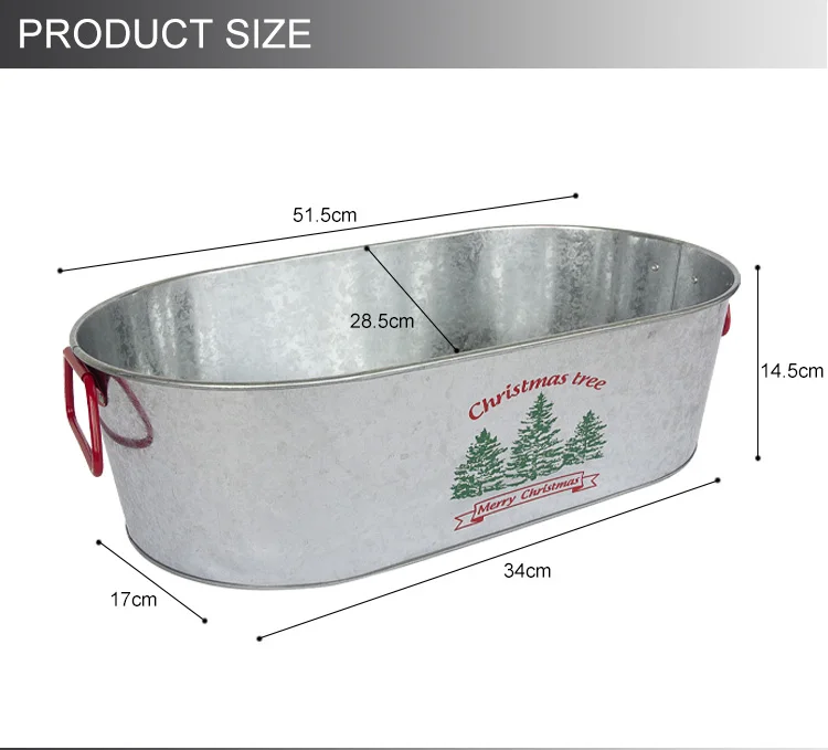 Stainless Steel Galvanized Metal Ice Buckets Customized High Capacity Color Logo Cooler Beverage