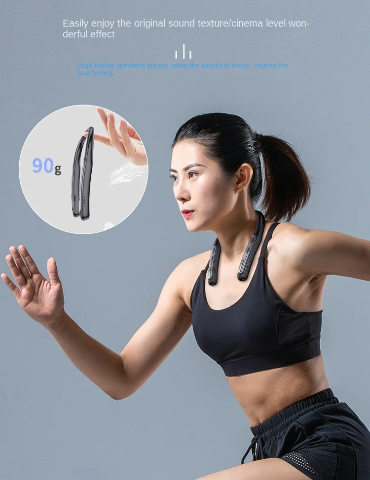 Rambotech Hot Private Model Patent Wearable Sports Neck Hanging Bluetooth Wireless Stereo Surround Stereo Sound Effect BBH-939
