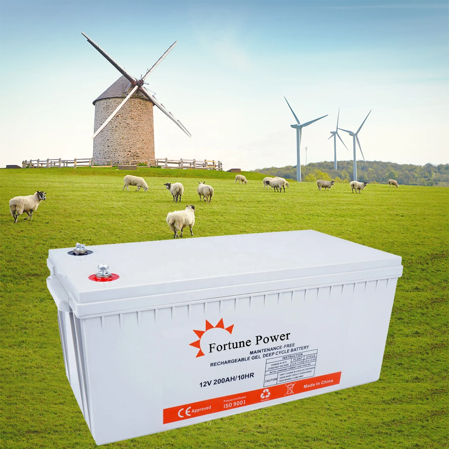 Fortune Power 12V Solar Vanadium Redox Battery 100ah 150ah 200ah Battery for Home Appliances UPS Car Electric Wheelchairs Toys