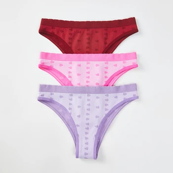 Wholesale Hipster Panties for Women Cute Love Pattern Briefs Low Rise Seamless Women's Panties Breathable Women's Underwear