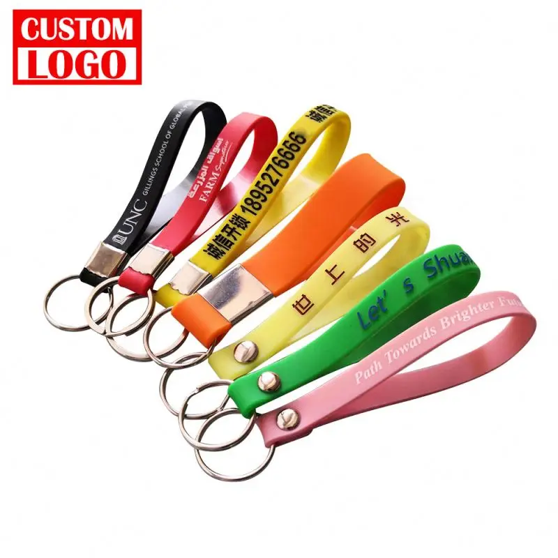 Wrist Band Keychain Wrist Strap Customizable Silicone Wristband