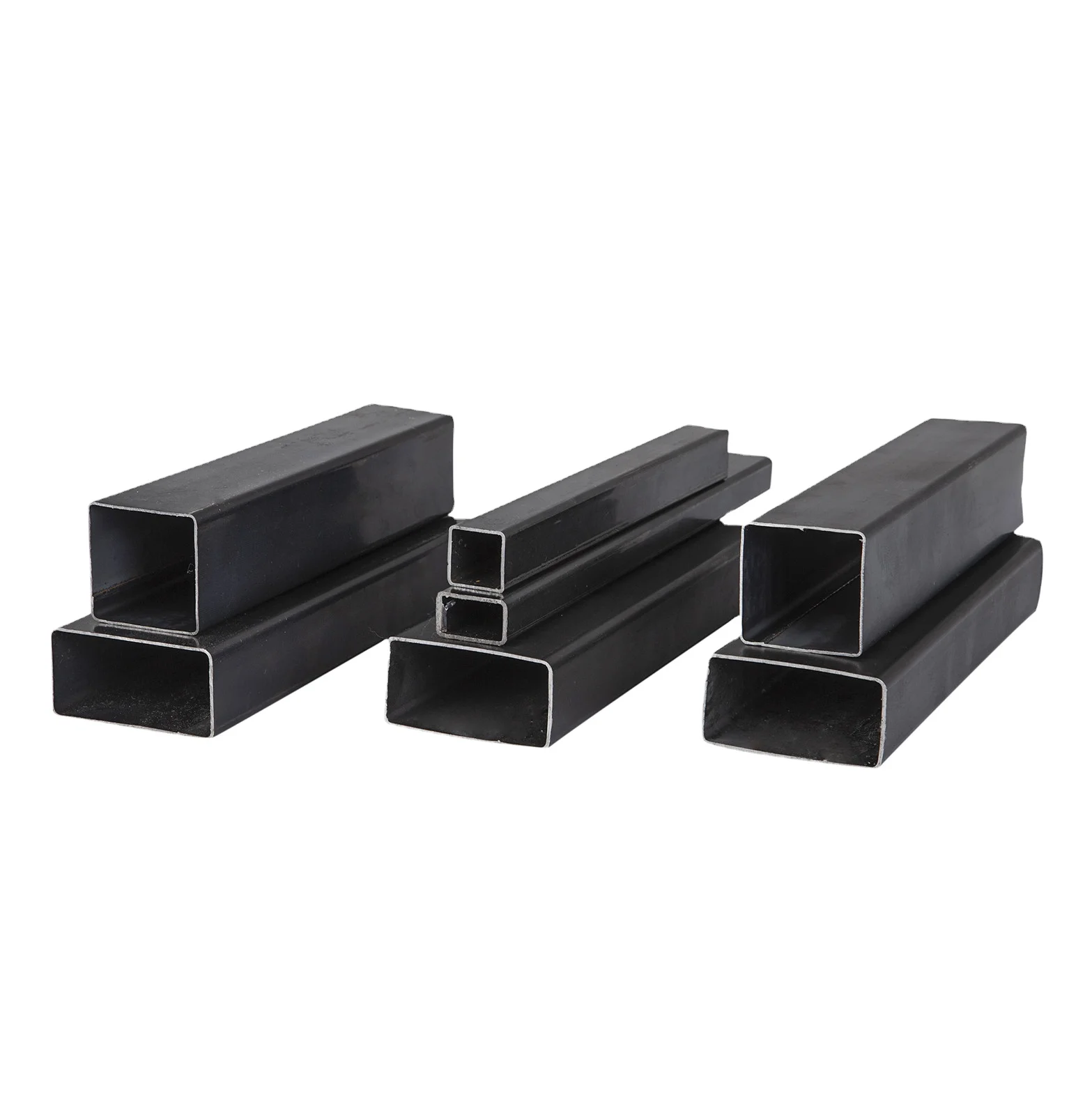 Astm A500 Square Pipe Tubing Standard Hollow Section Large Diameter Company Carbon Black Rectangular Tube Metal Iron Steel Pipes