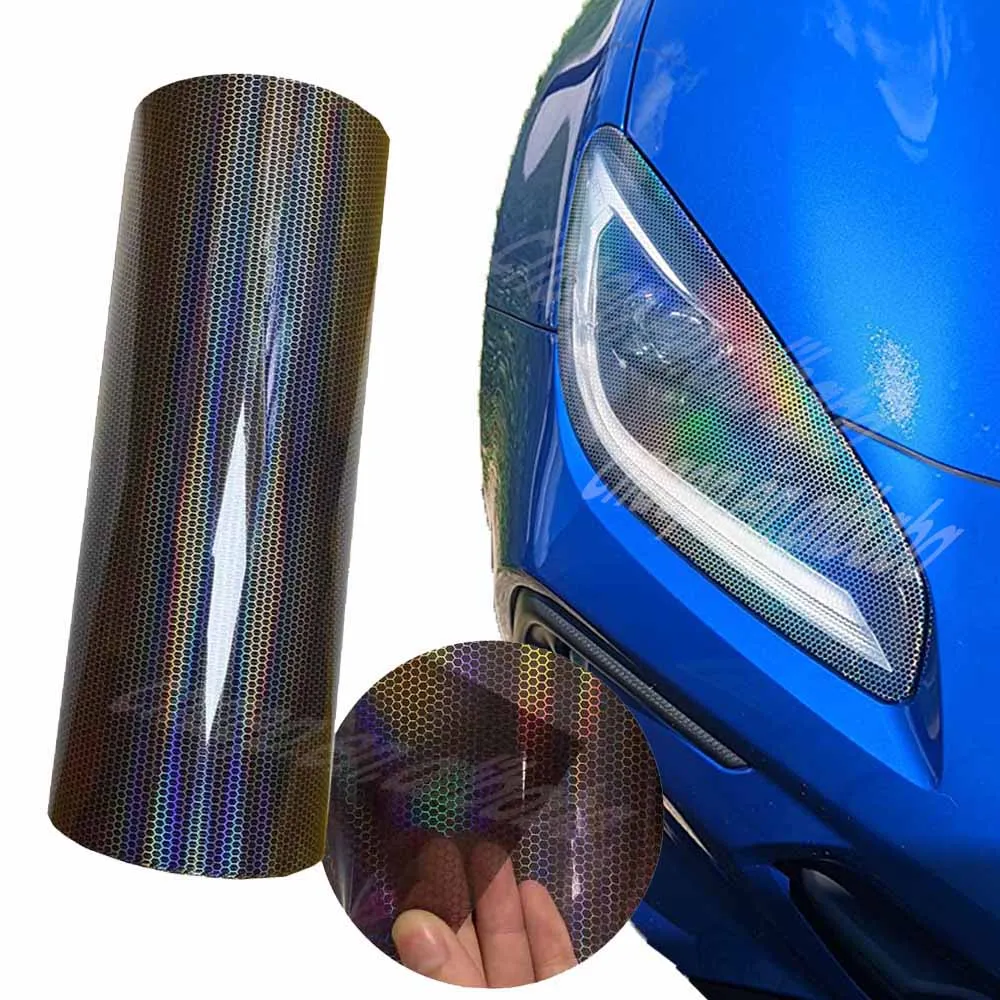 Car Headlight Taillight Tint Film Hexagon Car Foglight Tint