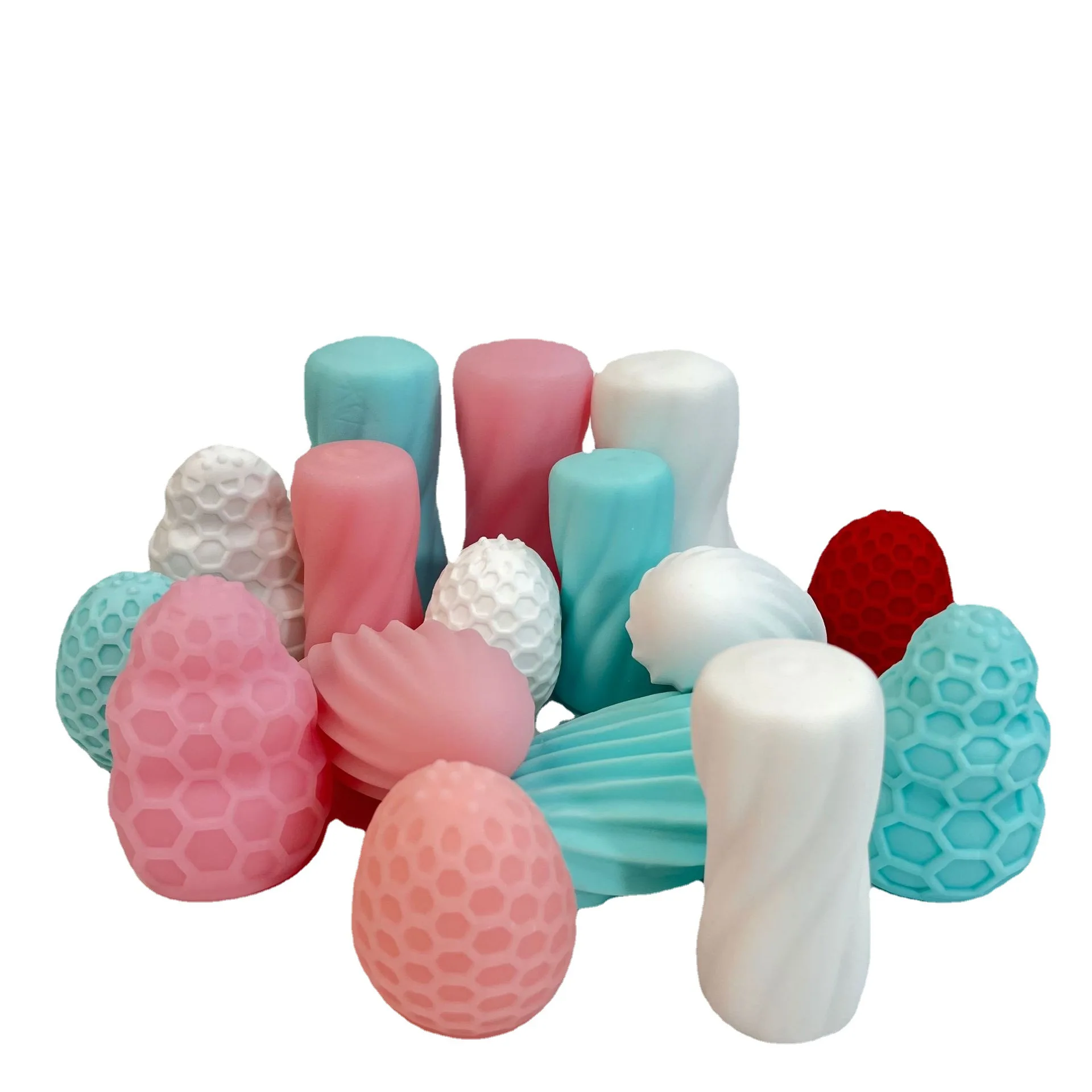 Soft TPE Pocket Pussy Masturbator Cup for Men - 100% Waterproof Mini Sex Toy  for Male Massage, Available in White, Pink, Blue