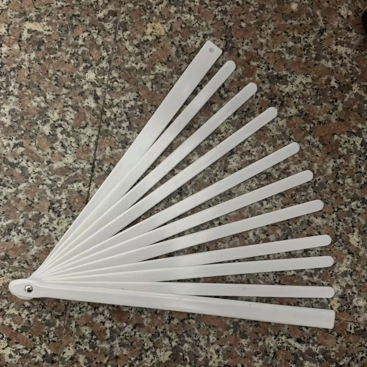 33.3cm Colorful Kung Fu Fan Black Bone Plastic Tai Chi Fan Dollar Fan Fluorescent Fan Fabric Fan Cross-Border Model 0089 for preview 6
