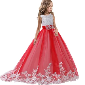 Hot Selling Designer Kids Clothes Little Girl Ball Gowns Flower Girls Long Dress LP-231