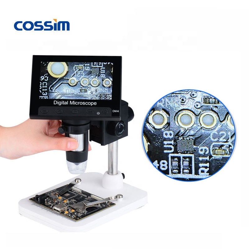Good Quality 4.3 inch Portable Desktop Screen Magnifier Digital Microscope 1000X with LCD Display and Built-in Lithium Battery