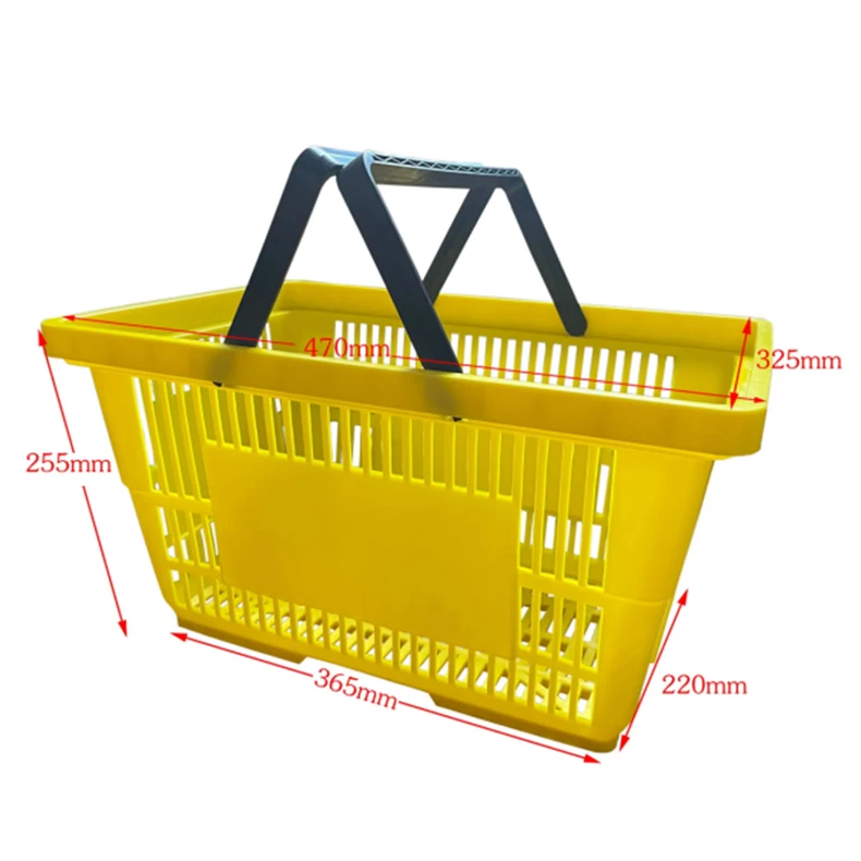 28L Shopping Basket Supermarket Basket Mall Shopping Basket Retail Store 28L Plastic Shopping Cart details
