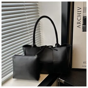 2026 New 2 Pieces Set Ladies Tote Bags Large Capacity Leather Handbag Women Hand Bag Ladies' Luxury Bag Sac dos
