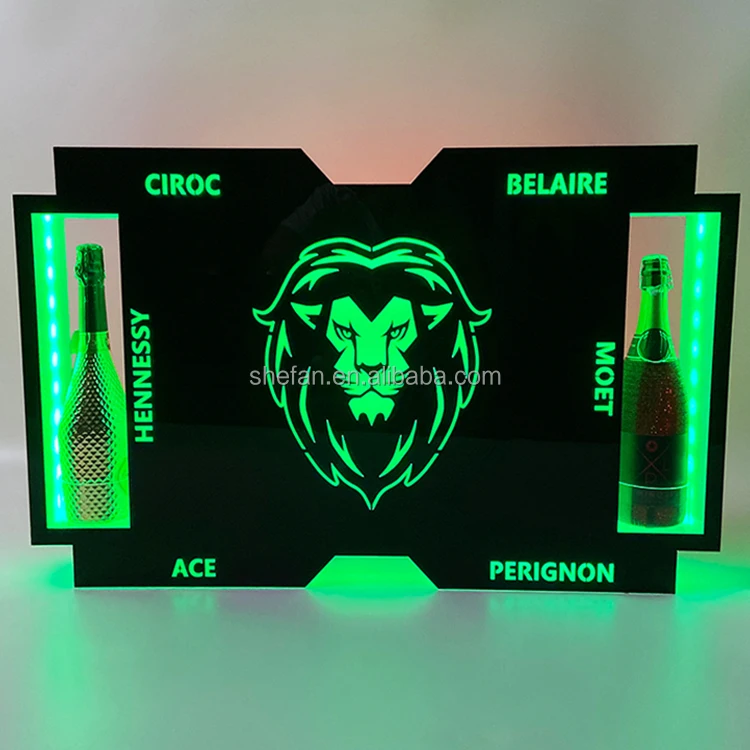 Custom Message Board Bottle Presenter Vip Display Led Letter Scrolling Text Message Service