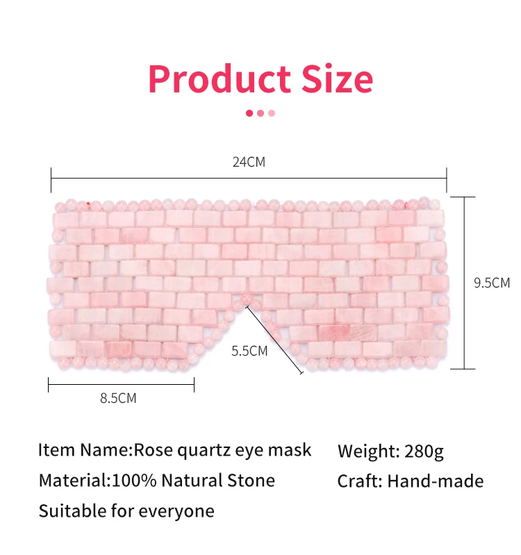 Factory Wholesale Skincare Eye Massage Beauty Tool Natural Stone Rose Quartz Jade