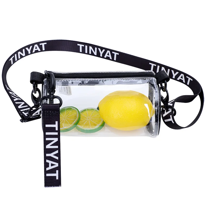 TINYAT Schouder Nieuwe Mode Waterdichte PVC Jelly Tas Op Maat Dames Messenger Tas Mini Tas