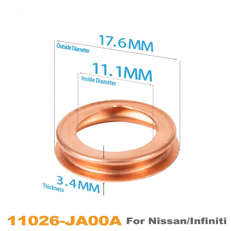 OE #11026-01M02 Уплотнительные Шайбы для сливной пробки медные уплотнительные кольца OEM пробка слива масла