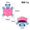 Little turtle toothbrush organizer, pink case, blue feet.