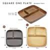 Carré une assiette (naturel/brun/brun foncé)