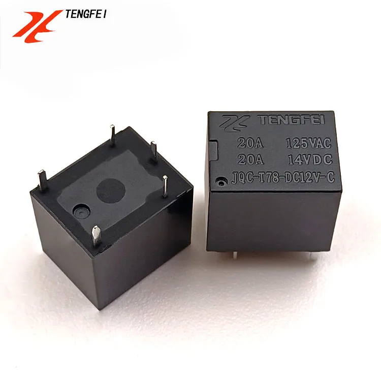 TENGFEI Relays T78 4Pin Open Type 12V Mini Car Relay