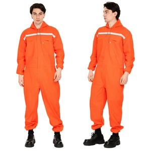 Wholesale Custom Logo Men Work Coveralls Safety Overalls Labor Workwear Uniform with Pockets and Reflective Strips