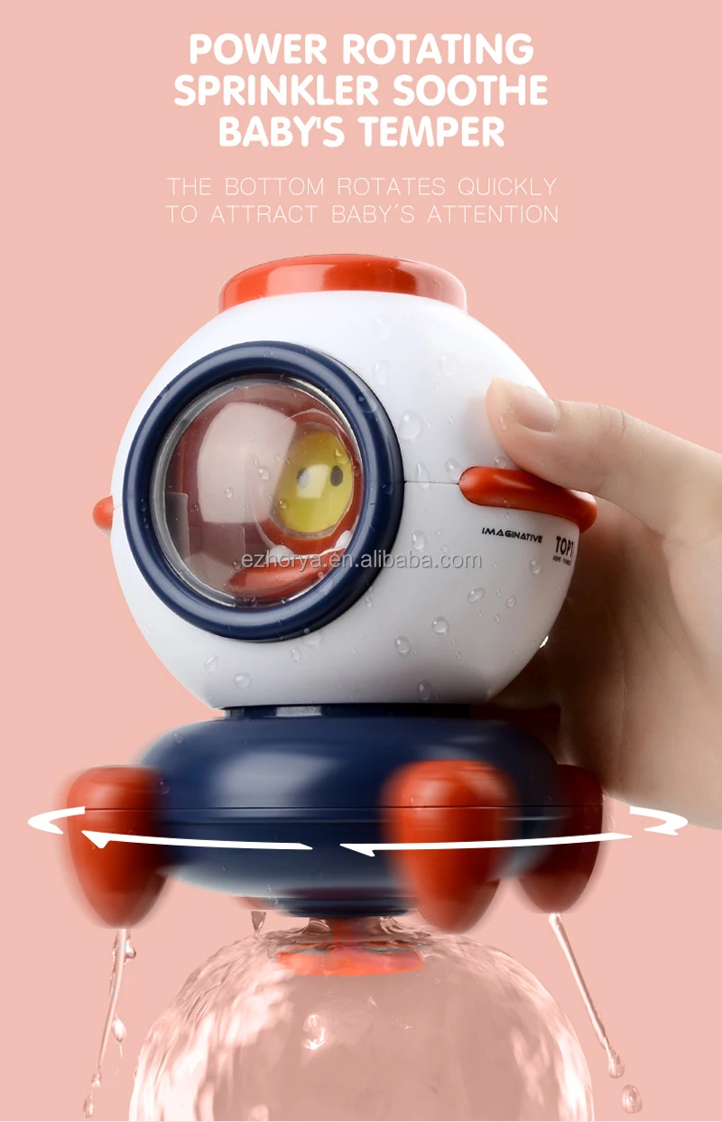 Zhorya Toy Rocket Squirt Water Fountain Bathtube Baby Spray Bathtub