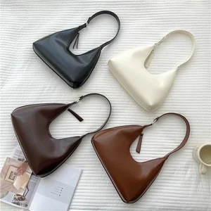 A-168 Fashion Korean High-End Women's Small Shoulder Handbag Retro Zip Closure Single Handle for Autumn Wholesale