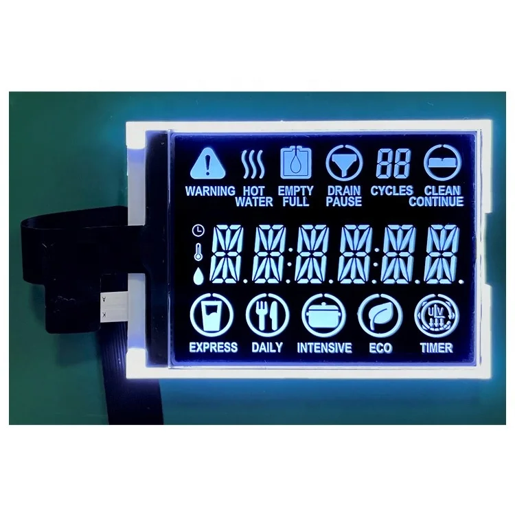 Big Large Factory Supply I2C SPI TN HTN VA Color Digital 7 SEG LCD Seven Segment Display Custom Size LCD Display HT1621 Modules