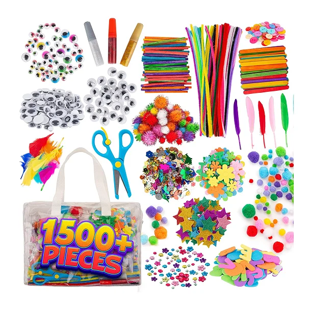1000pcs DIY Kids Craft Supplies, Art Project, Colorful Felt