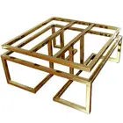 Hot Sale Dining Furniture Metal Gold Steel Table Frames For Marble Table