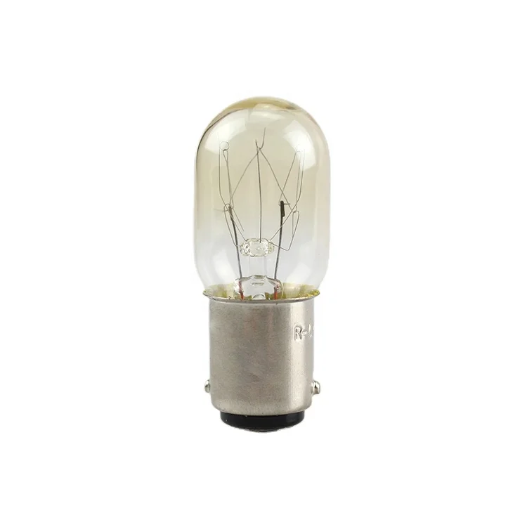 Factory BA15D Incandescent Bulb T20 T25 10W 15W Transparent Glass Tungsten Bulb Mini T Shape Incandescent Bulb Lamp