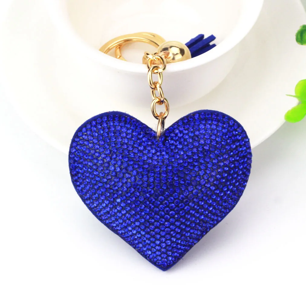 Rhinestone Plush Heart Bag Charm or Keychain Holder Featurin (750230)